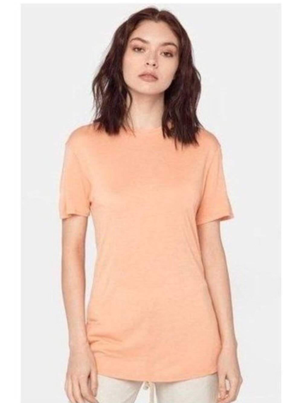 Talentless Modal Short Sleeve Tee in Peach - M